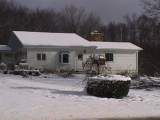 Snow on house